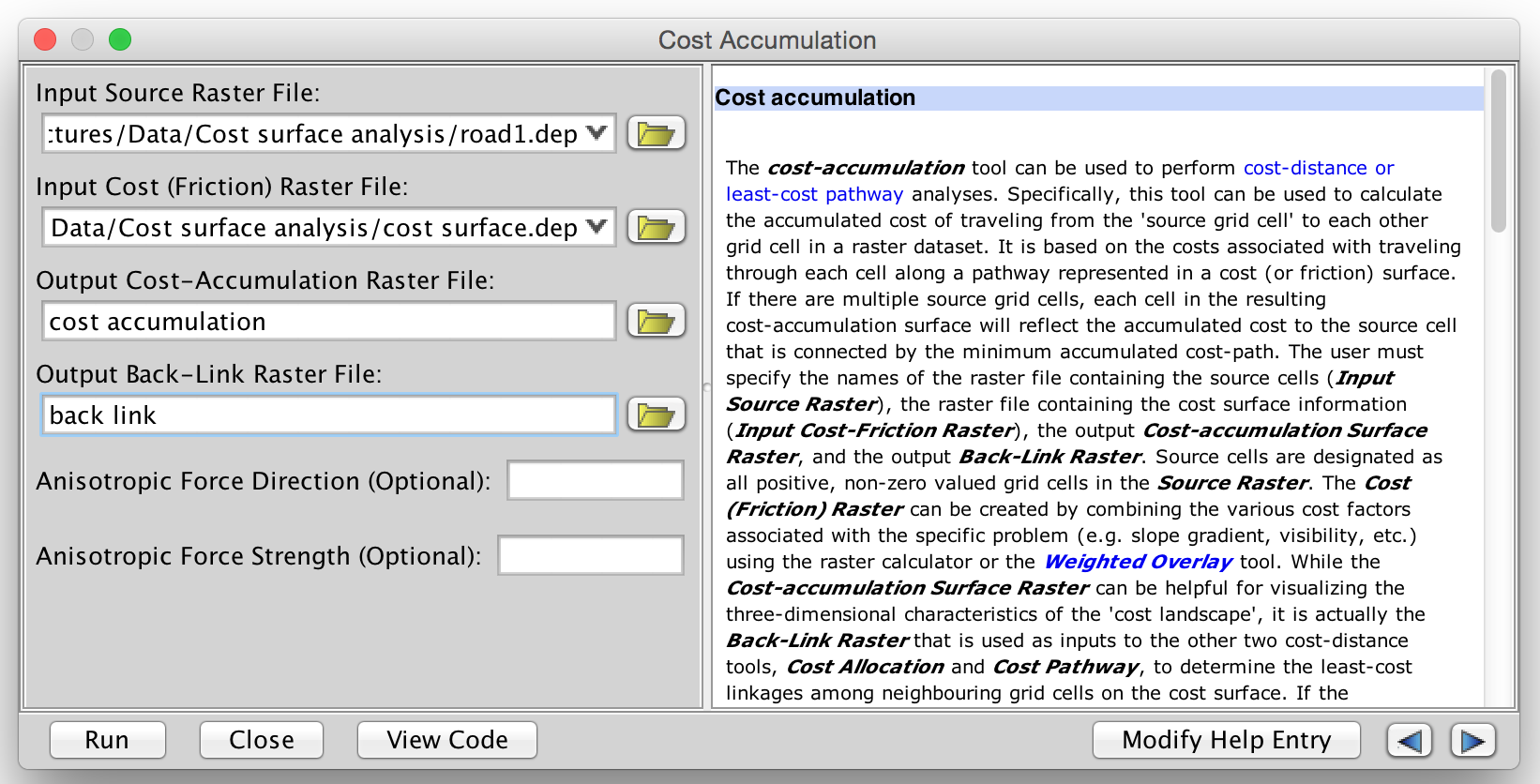 cost accumulation tool